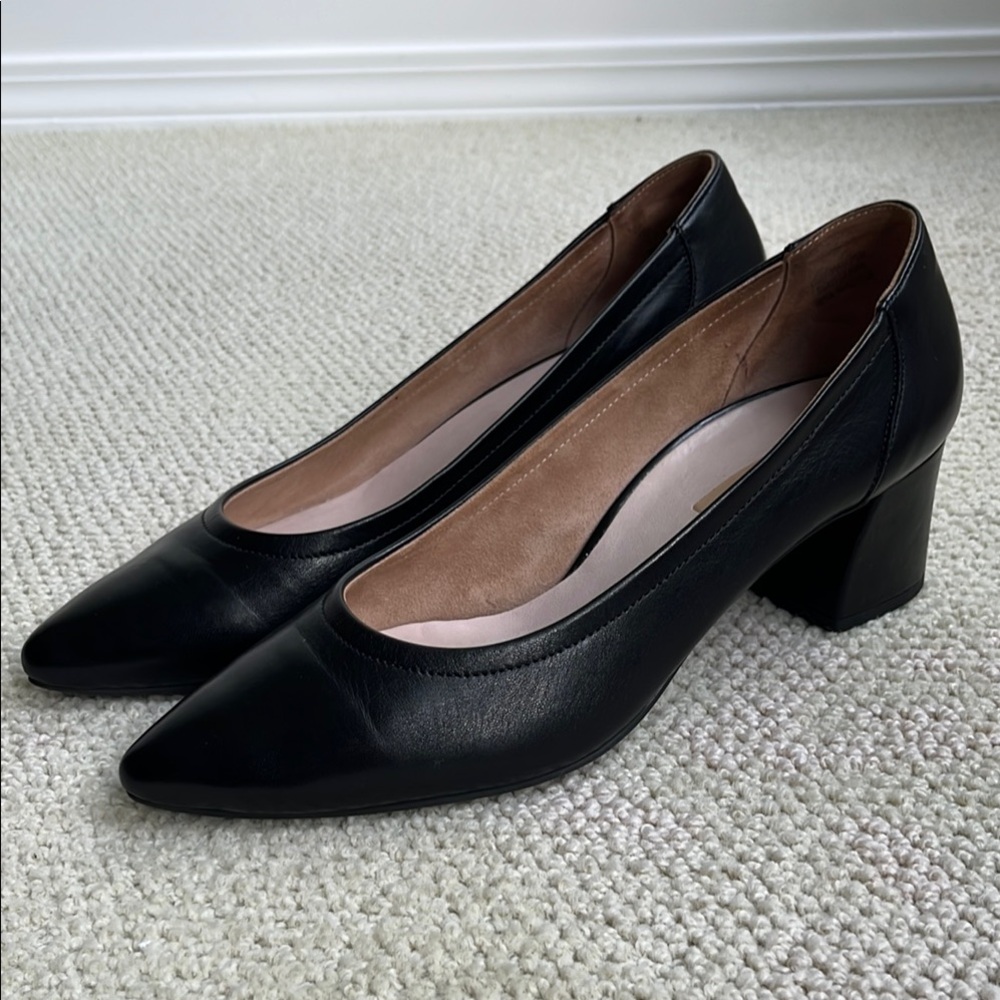 PAUL GREEN Yvette Pump black leather size 9.5/7 (USA/UK)